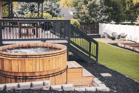 back yard wide shot north day