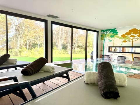 Indoor pool, a heated pool