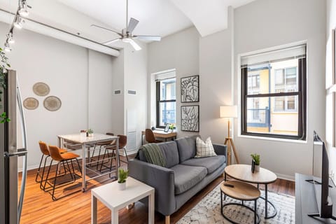 As you take a seat in the living room, the comfortable furniture and tasteful design make it easy to unwind.