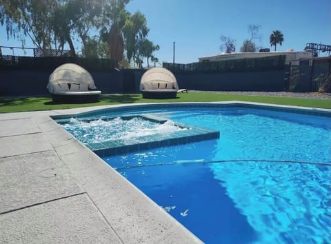 Outdoor pool, a heated pool