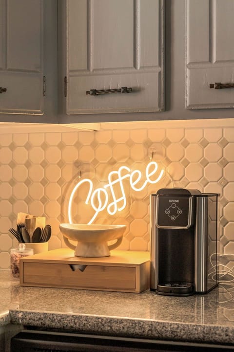 Dedicated coffee station in the kitchen