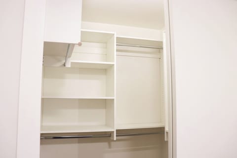 Walk-in closet with ample space.