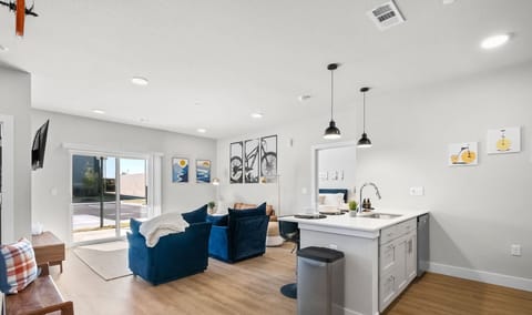 The open concept living space makes for easy communication.