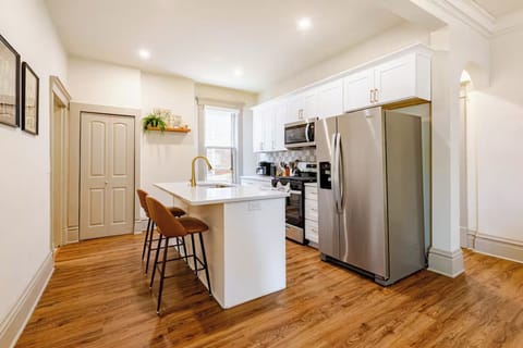 Kitchen with large island and all the cooking essentials you need! 
