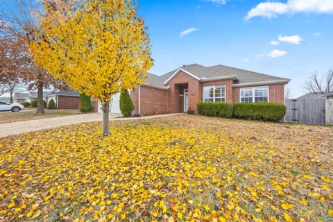 Our large home is fully enclosed in beautiful brick. 