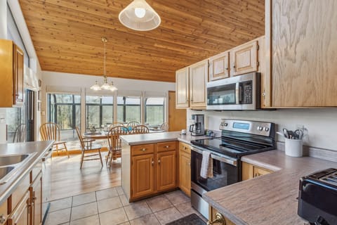Kitchen is fully equipped with all appliances