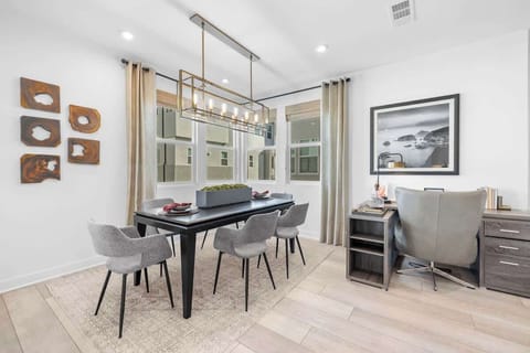 Comfortable and elegant dining setting