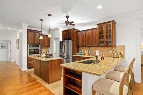 Fully upgraded and equipped kitchen to make hosting easy.