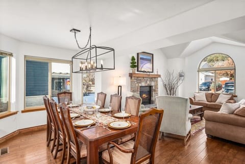 Open-concept dining/kitchen/living room