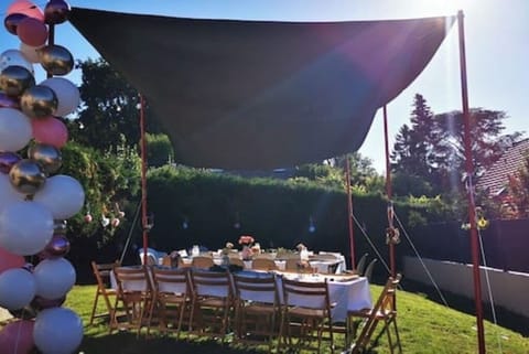 Outdoor banquet area