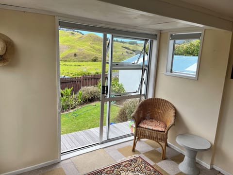 Soak in the farm views from the sun room.