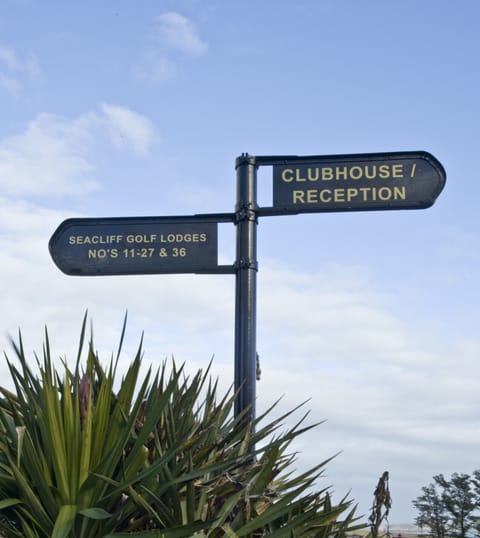 Dunmore East, Co Waterford, Ireland. Signposts for resort.