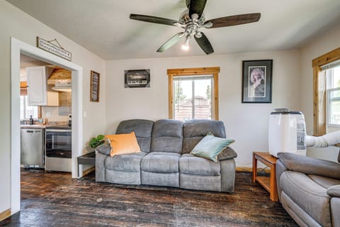 Living Room | Smart TV | Electric Fireplace | Single-Story Home