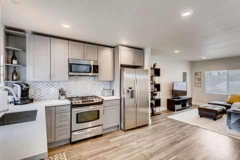 New remodeled kitchen with gas range; perfect for cooking
