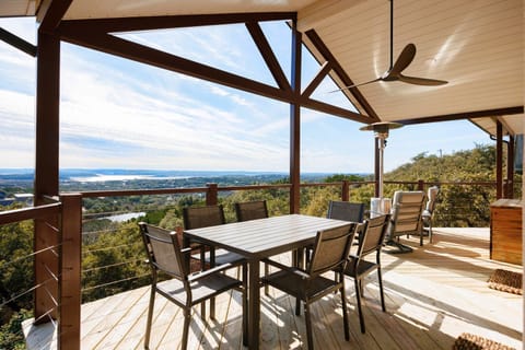 Expansive upper deck views of Canyon Lake