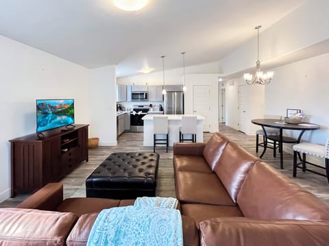 Spacious living room with open floor plan