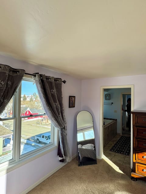 Master bedroom walk through to Jack and Jill bathroom