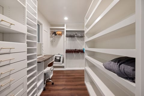 Master closet with vanity