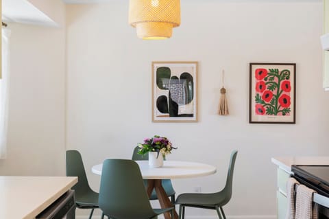 Breakfast nook perfect for hanging while cooking or kids table! 