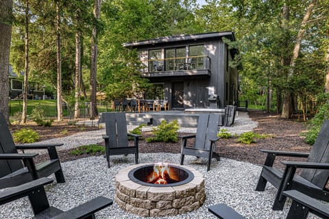 Cozy chairs, crackling flames, and forest magic all around.