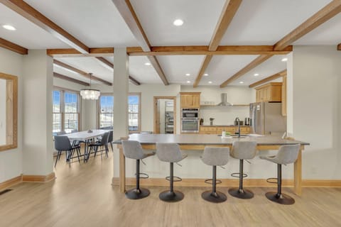 Dining chairs by the kitchen
