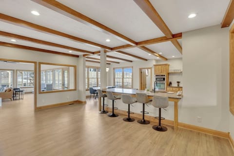 Dining chairs by the kitchen