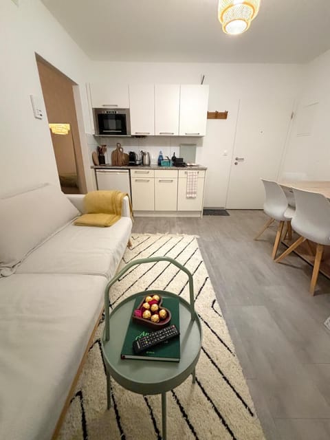 Kitchen with Toaster, Kettle, Kaffee, Plates, cutlery etc