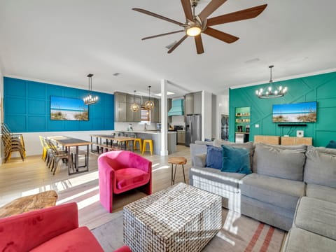 Massive Open First Floor with Kitchen, Living and Dining Areas