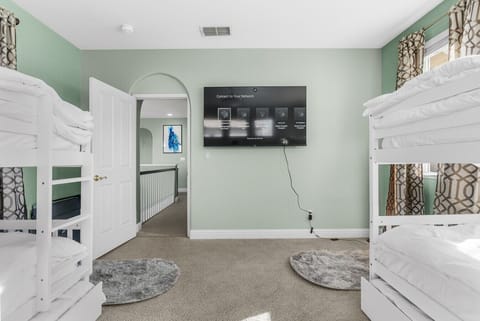 Bedroom 5: Two bunk beds for kids with pull out, and smart TV