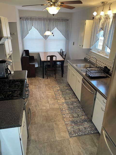 Kitchen and eating area