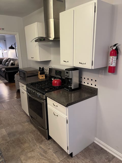 Kitchen with gas stove