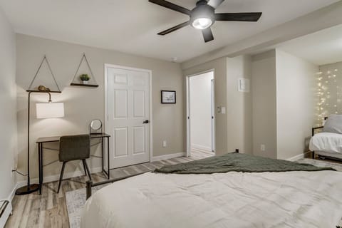 A desk can also be found in this second bedroom