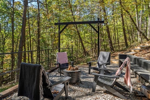 Gather around the fire pit for s'mores and stories in the crisp night air.
