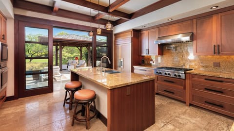 Gourmet Kitchen with additional bar seating