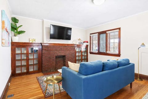 Stream your favorites on the smart TV in the stylish living room