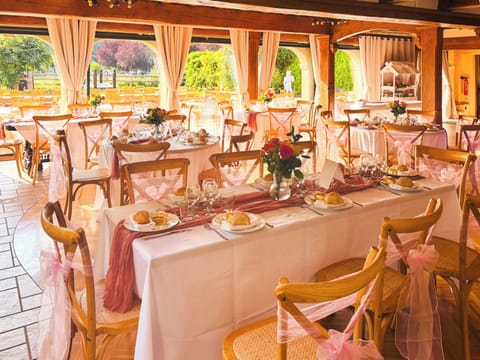 Outdoor banquet area