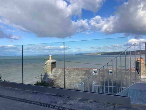 The View from our top terrace! Relax and take it all in even on a chilly day with our fire pit