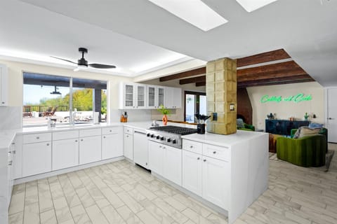 Our fully stocked kitchen