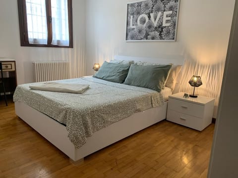First bedroom with a spacious and comfortable doublebed