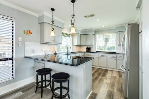 Grab a quick snack or watch the family cook in action