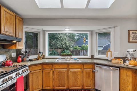 Dishwashing with a view. Our light filled kitchen is an inspiring place to create meals and memories. 