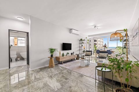 Stylish living room with a view
