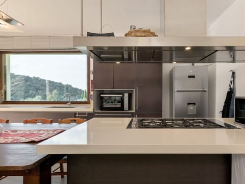 Kitchen, Countertop, Kitchen Appliance, Interior Design, Furniture, Ceiling, Wood, Flooring, Cabinetry, Light Fixture