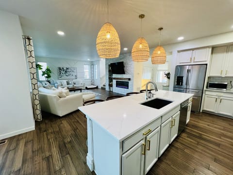 Beautiful island in open kitchen