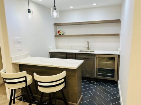 Full bar in basement