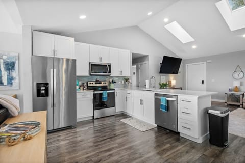 Fully stocked kitchen for all your cooking & baking needs!