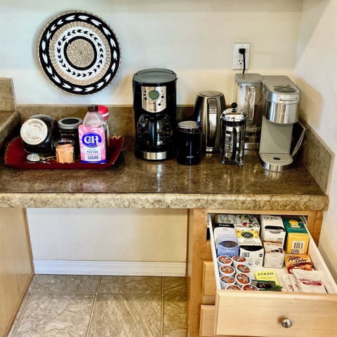 Fully stocked coffee & tea bar