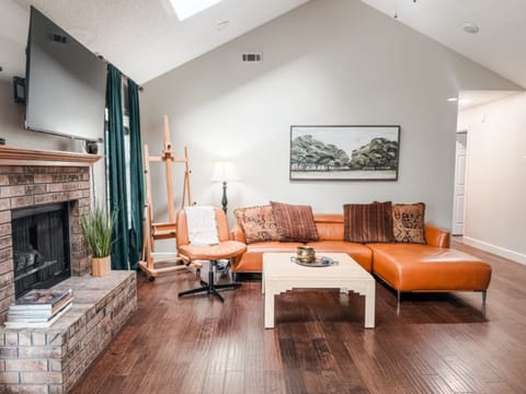 RELAX: Kick back on the couch by the fire with a good book.