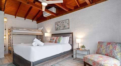 Sweet dreams await you. Bunk beds or the queen? You choose!