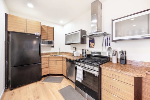 the well equipped kitchen